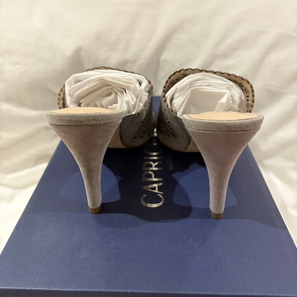 Caprice Grey Suede Heels 37.5 - Picture 4 of 5